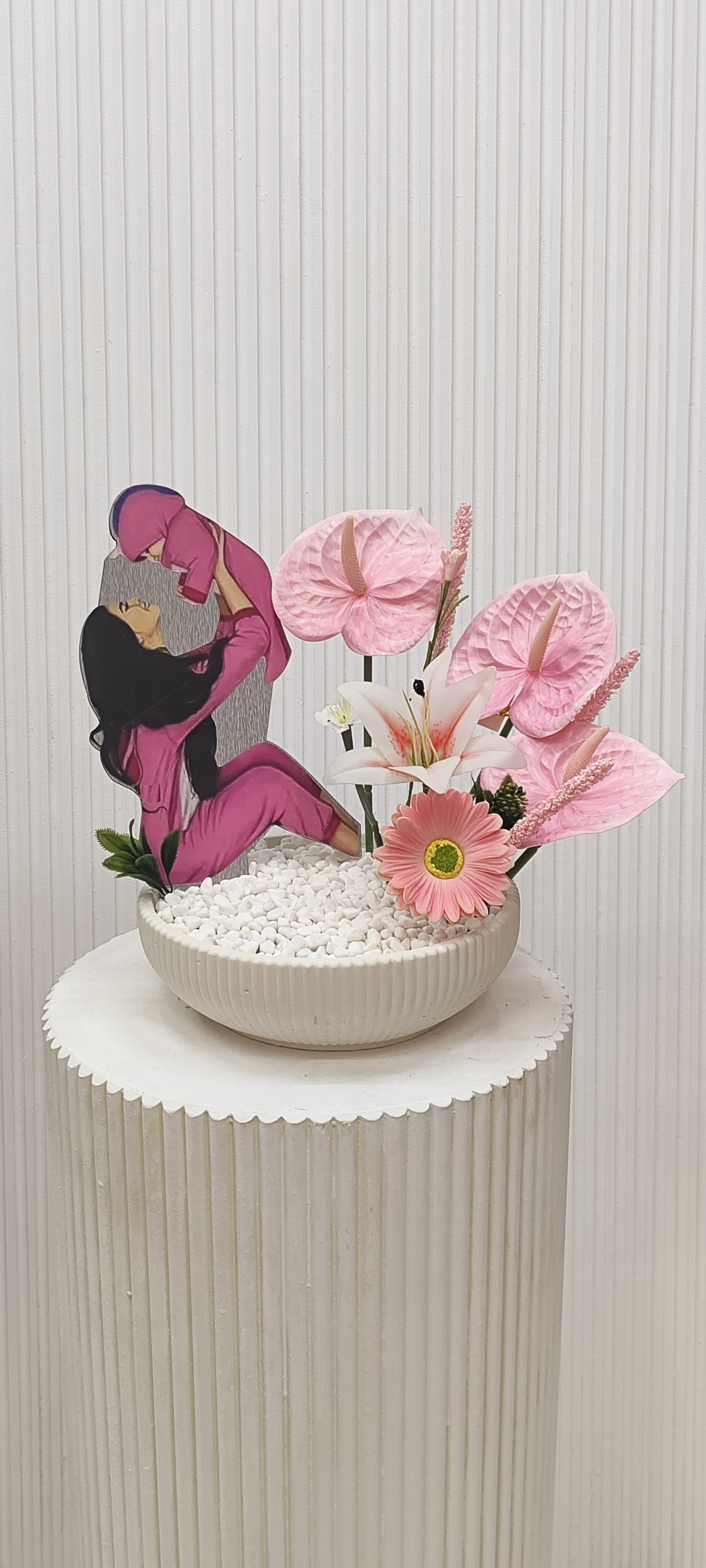 فازة ورد صناعي